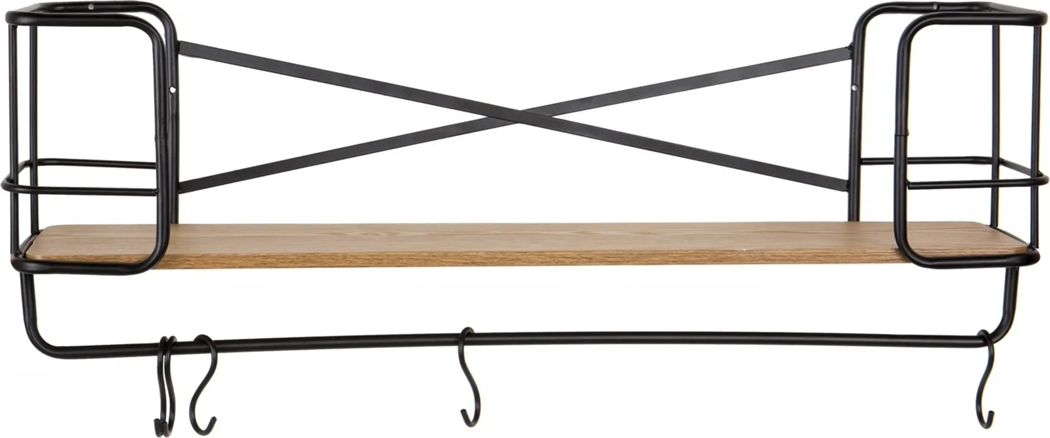 HTI-Line Wandregal Cora – Industrial Style Wandboard aus Holz und Metall