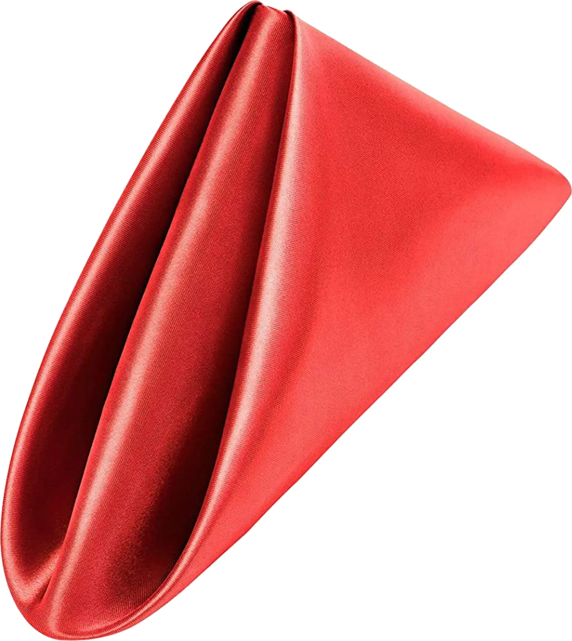 Elegante Dinner-Serviette aus Satin – 43x43 cm, weich & stilvoll | Rot
