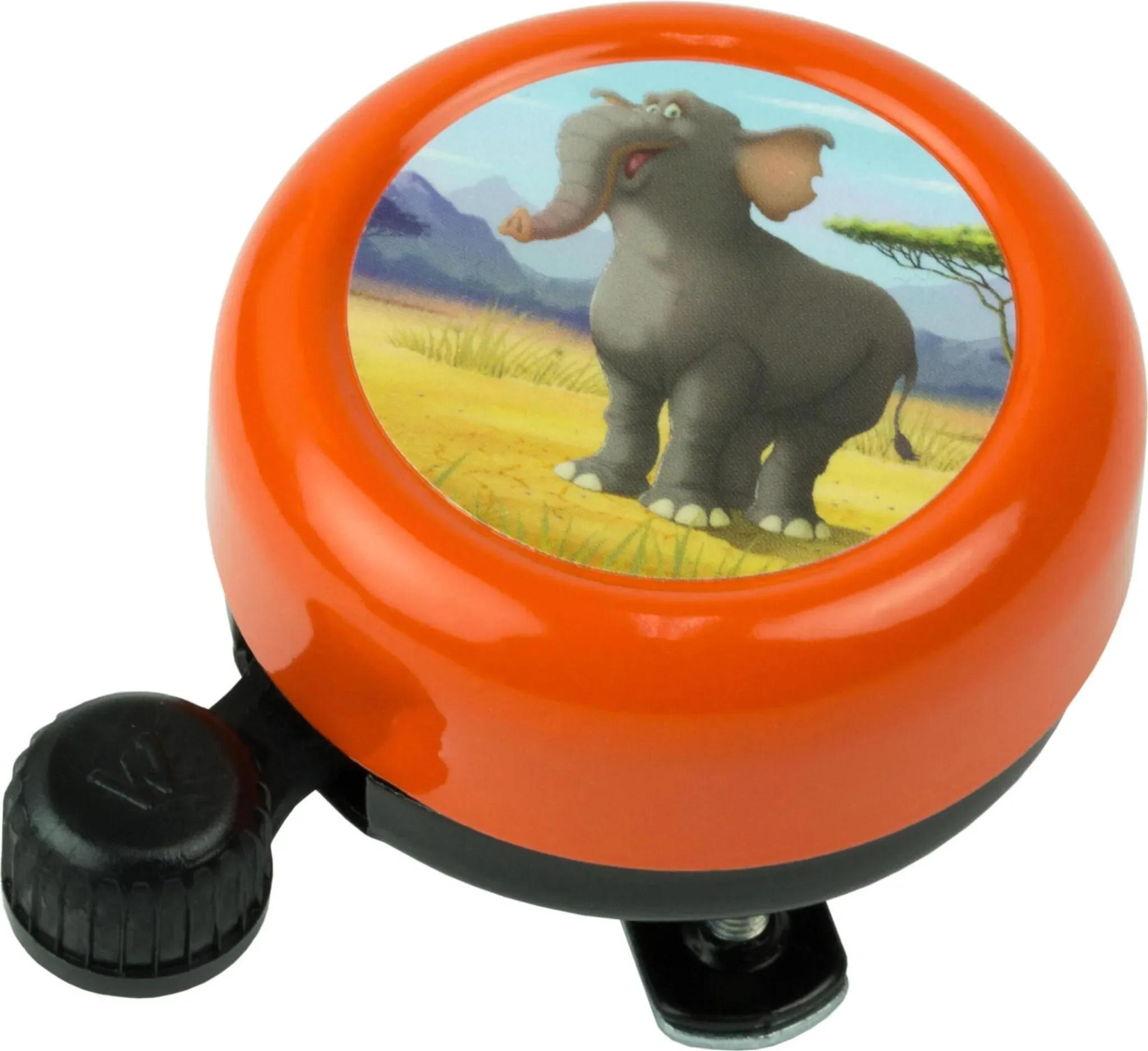 WIDEK Kinder-Fahrradklingel – Animals Kingdom, Orange