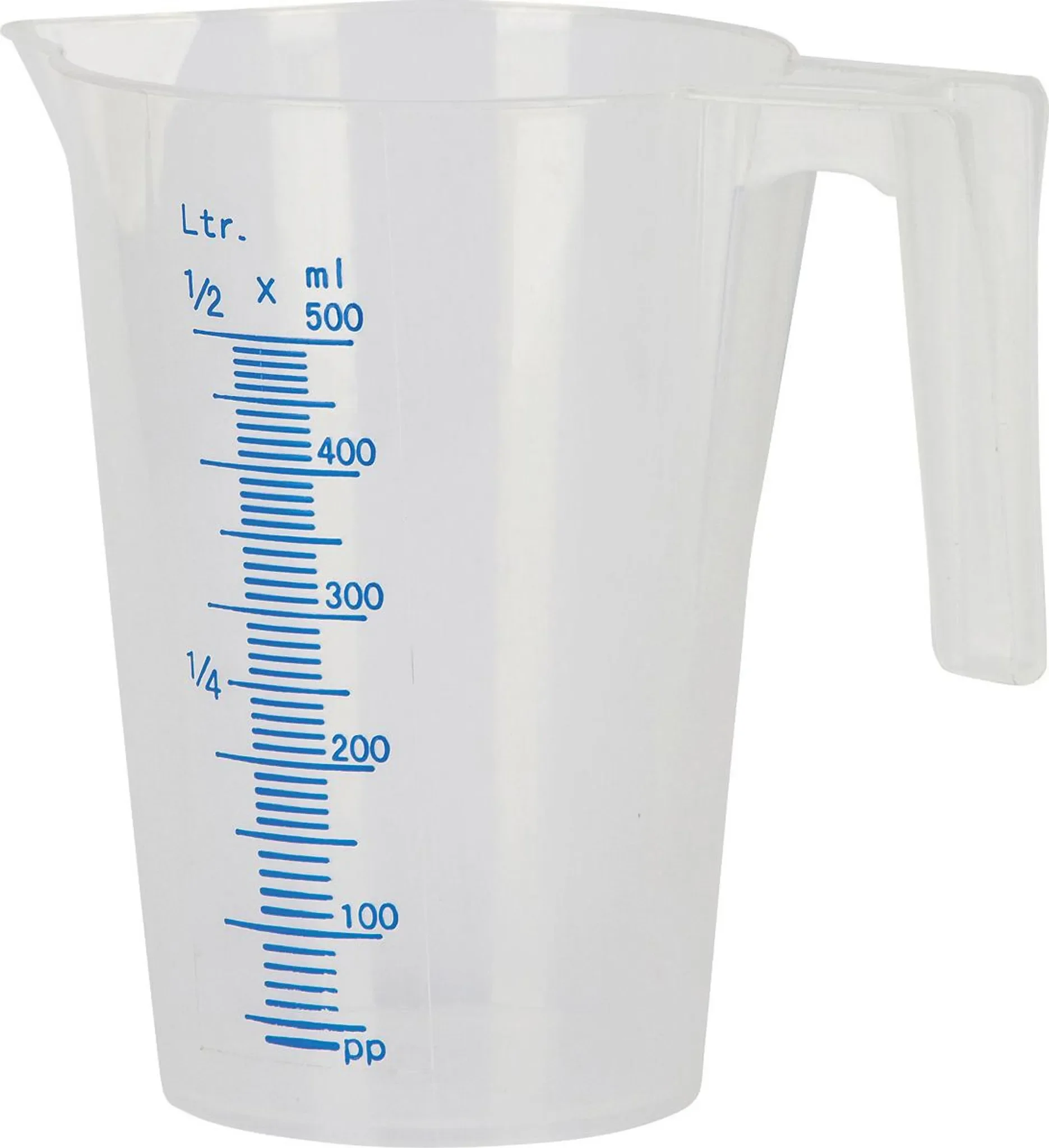 Kerbl Messbecher 0,5 L – Kunststoff mit Skala, Griff & Ausguss – lebensmittelecht, stapelbar