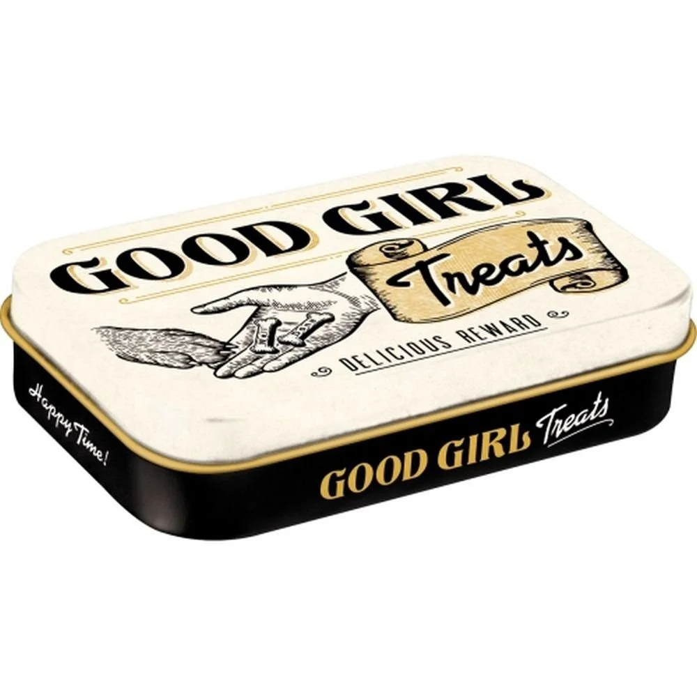 Nostalgic-Art Leckerli-Dose „Good Girl Treats“ – handliche Blechdose für unterwegs