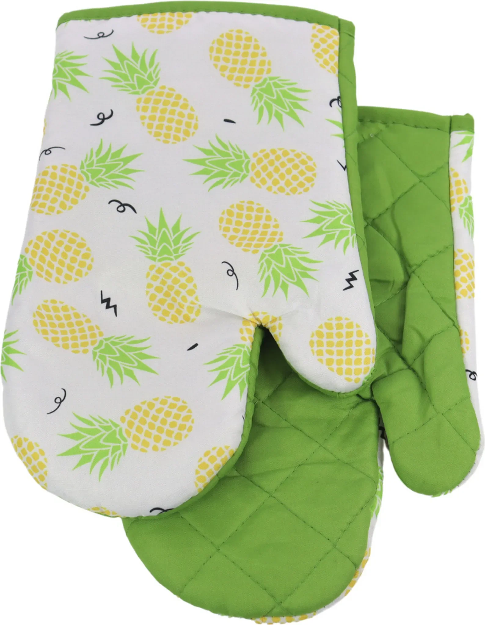 Ofenhandschuhe Set mit Magnet – „Fruits Ananas“ – 2 Stück – Hitzeschutz bis 250 °C