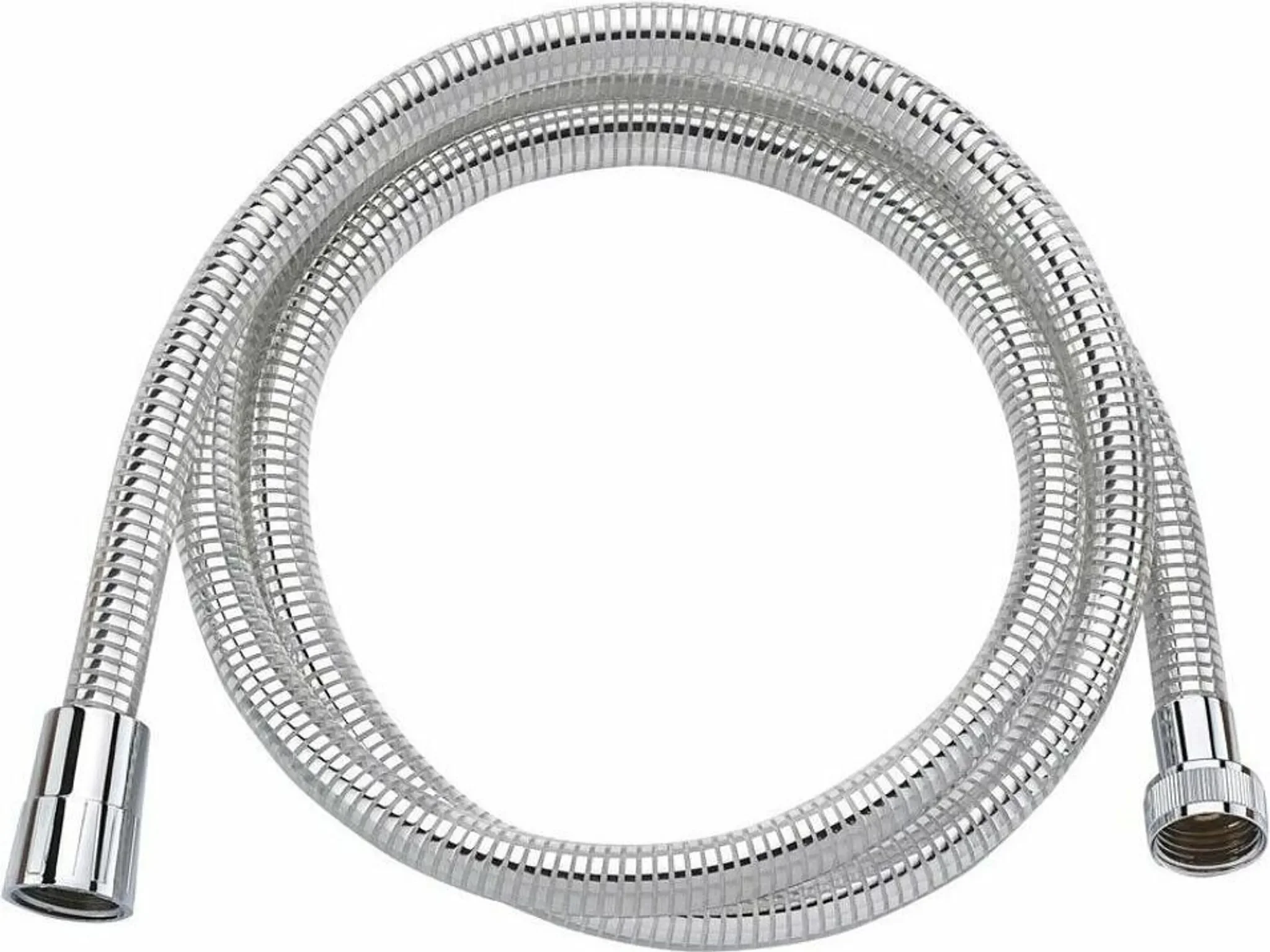 LASER Duschschlauch 150 cm – Kunststoff, chrom/weiß