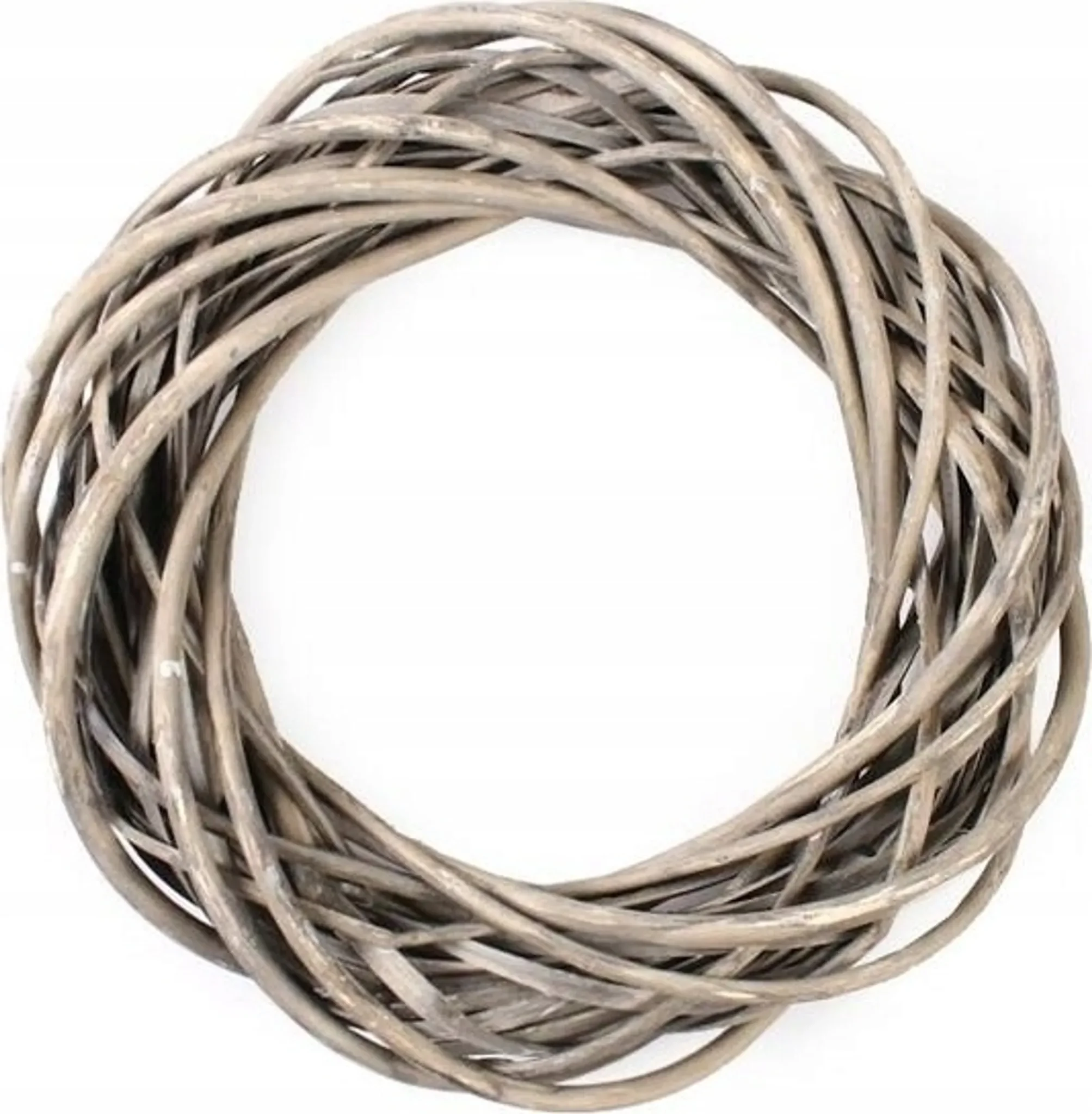 Dekorativer Weidenkranz Ø30 cm – Grau | Naturkranz zum Selbstgestalten für Tür, Wand oder Tisch