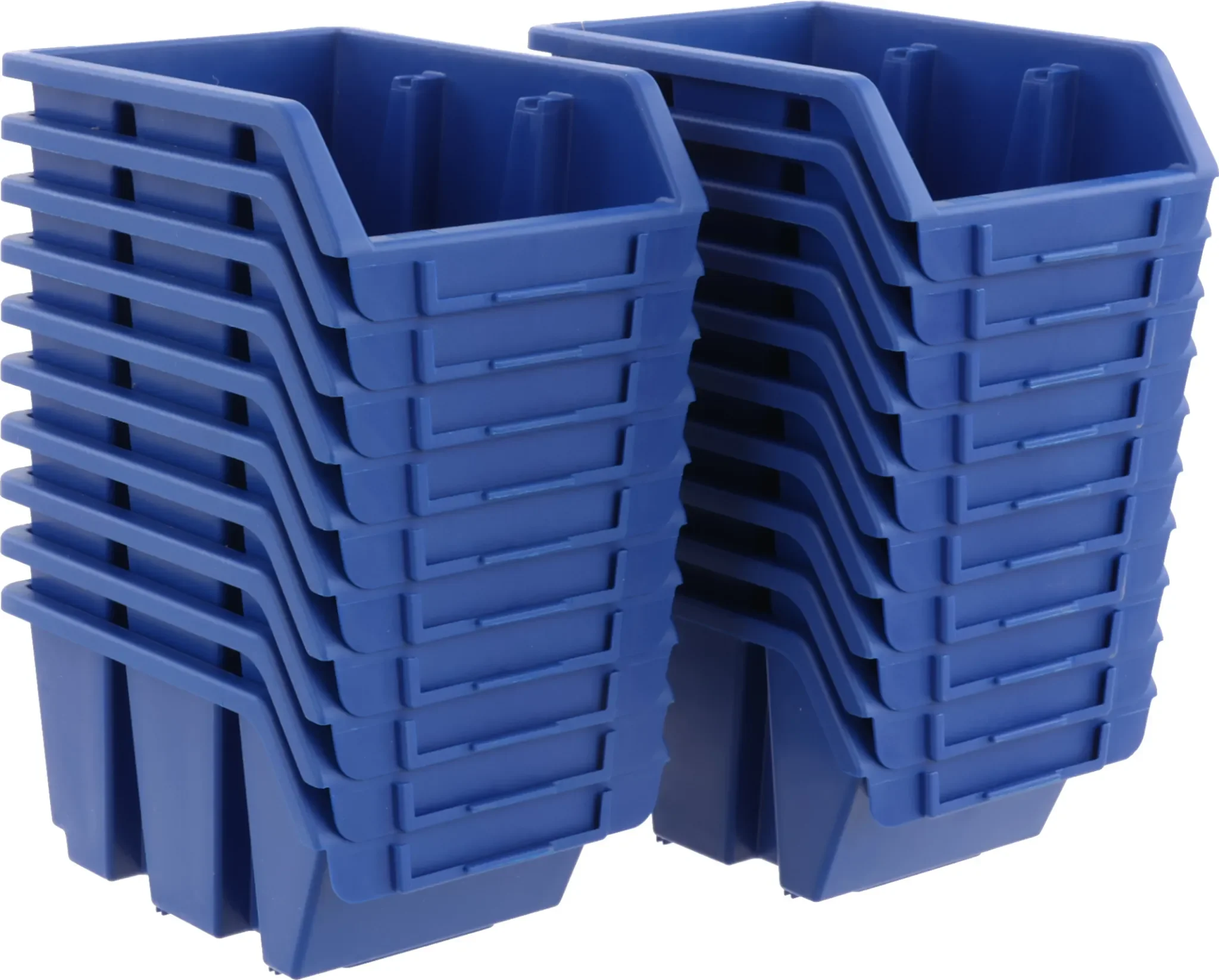 botle 20x Sortierbox Lagerbox – Stapelbare Werkstattboxen 11,5 x 8,5 x 6 cm, Blau