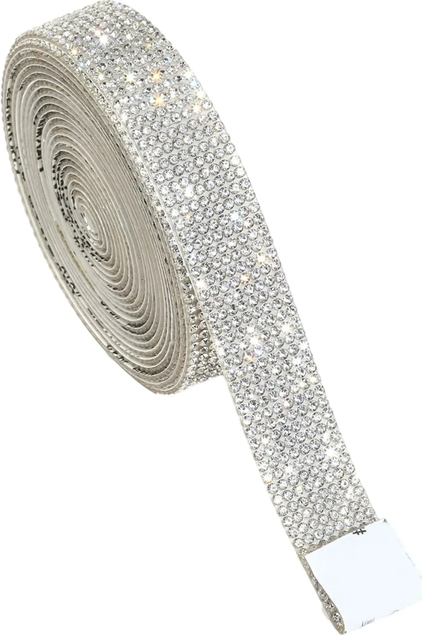 Selbstklebendes Strassband 80 cm – Weißes Kunstkristallband für DIY, Dekoration & Geschenkverpackung